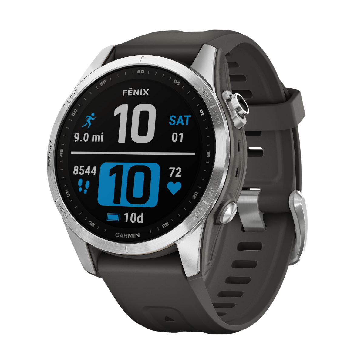 Garmin Fénix 7S - Standar Edition GPS 42mm Gris Plata con correa Gris