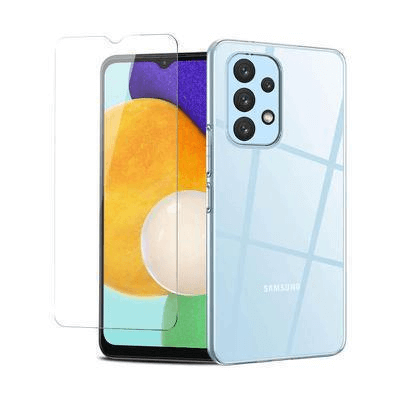 Protector cristal templado + carcasa híbrida 3,00 10,0 Samsung Galaxy A23 5G / A23 4G / M13 / M23 transparente