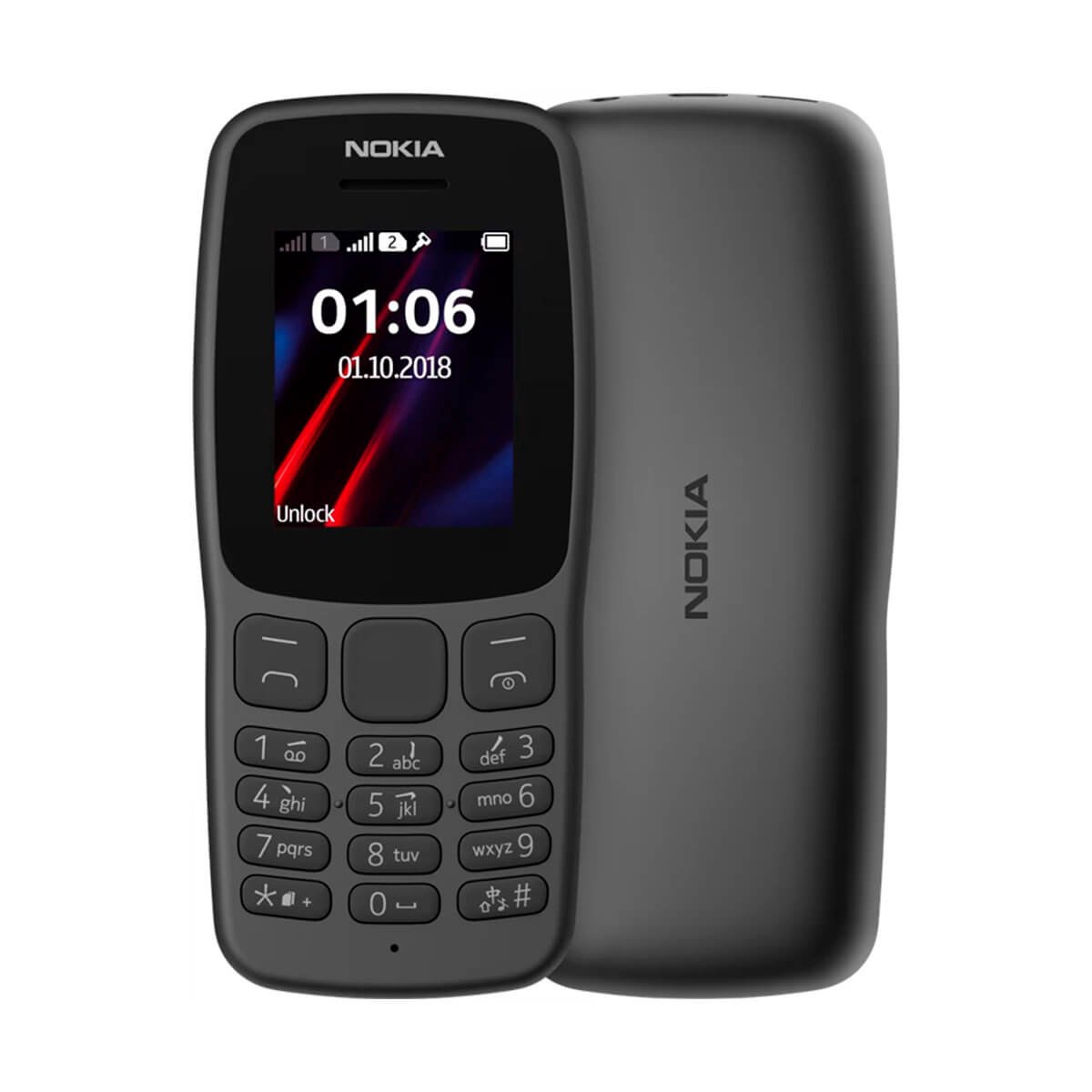 Nokia 106 (2018) 4G Negro (Black) Dual SIM Reacondicionado - Muy Bueno